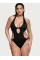 Купальник Суцільний Чорний Chain-Link Cut-Out Monokini One-Piece Swimsuit