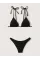 Купальник Crinkle Triangle Bikini Top в рубчик чорний