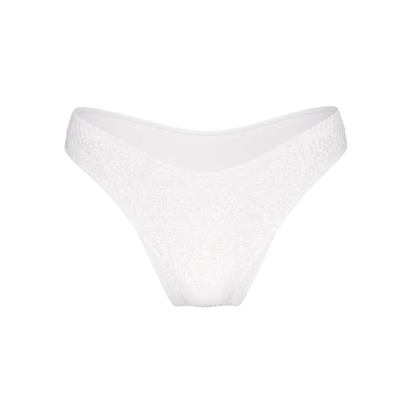 Купальник Victoria's Secret Swim Archives Beach Lace Strapless Bandeau Bikini Top + Archives Brazilian Bikini Bottom Coconut White