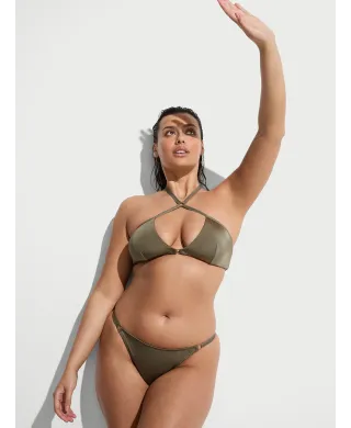 Купальник Victoria's Secret Swim Archives Sexy Cut-Out Crossover Halter Bikini Top + Brazilian Desert Cactus