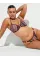Купальник Victoria's Secret Swim Shimmer Stripe Knit Balconette Bikini Top +Brazilian Bikini Bottom Dark Chili Shimmer Stripes