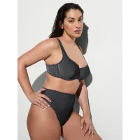 Купальник Victoria's Secret Swim Two-Tone Rib Underwire Bikini Top+Cheeky Bikini Bottom