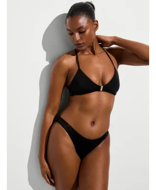 Купальник Victoria's Secret Swim Archives Beach Macrame Bralette Bikini Top+ Archives Beach Lace Cheeky Black
