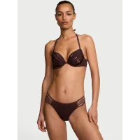 Купальник Victoria's Secret VS Archives Banded Push-Up Bikini Top+Brazilian Bikini Bottom Burgundy Dots