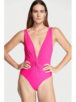 Купальник Суцільний One-piece Twist Plunge Pink 