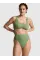 The Wave Bikini Top Green Shimmer Brazilian Bottom