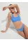 Купальник Victoria's Secret Swim Crinkle Scoop Bralette Bikini Top + Brazilian Dream Blue