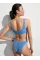 Купальник Victoria's Secret Swim Crinkle Scoop Bralette Bikini Top + Brazilian Dream Blue