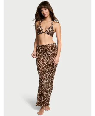 Пляжна спідниця Victoria's Secret Swim Beachwear Sheer Crinkle Maxi Skirt True Cat