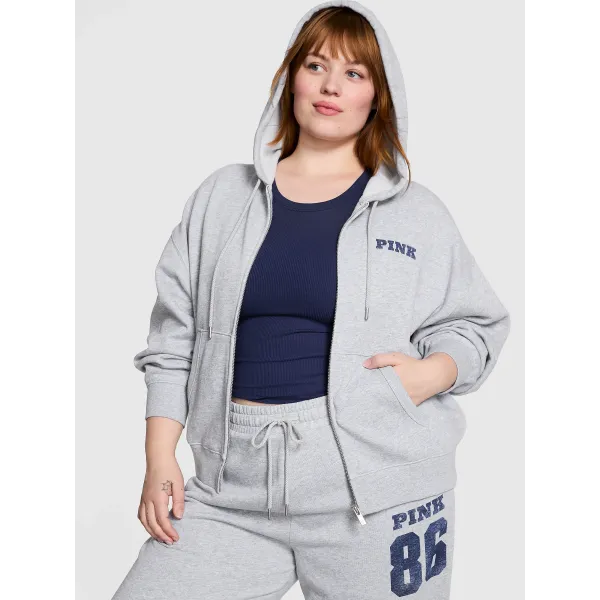 Спортивний костюм PINK Ivy Fleece Campus Full-Zip Hoodie \PINK Ivy Fleece Campus Sweatpants Medium Heather Grey
