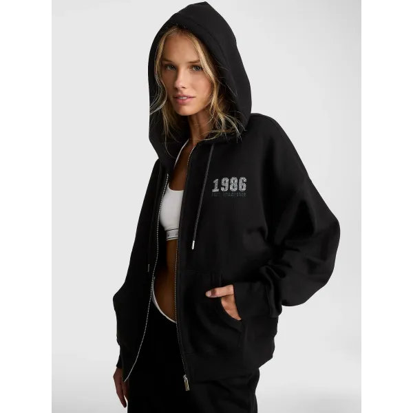 Спортивний костюм PINK Ivy Fleece Campus Full-Zip Hoodie\Ivy Fleece Campus Sweatpants Pure black game day Спортивний костюм PINK Ivy Fleece Campus Full-Zip Hoodie\Ivy Fleece Campus Sweatpants Pure black game day