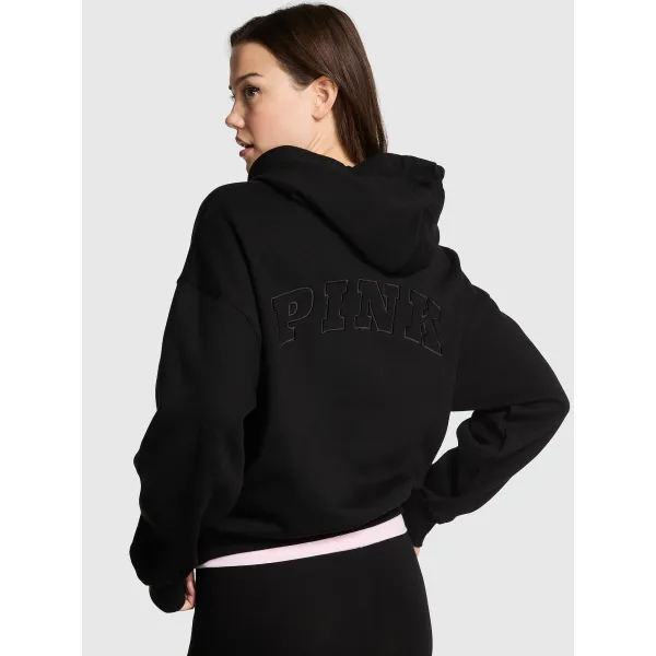 Спортивний костюм PINK Ivy Fleece Campus Half-Zip Hoodie\ PINK Ivy Fleece Campus Sweatpants Pure Black Спортивний костюм PINK Ivy Fleece Campus Half-Zip Hoodie\ PINK Ivy Fleece Campus Sweatpants Pure Black