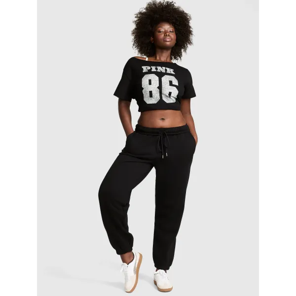 Спортивний костюм PINK Ivy Fleece Campus Half-Zip Hoodie\ PINK Ivy Fleece Campus Sweatpants Pure Black Спортивний костюм PINK Ivy Fleece Campus Half-Zip Hoodie\ PINK Ivy Fleece Campus Sweatpants Pure Black
