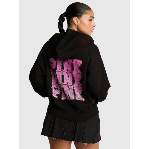 Спортивний костюм PINK Campus Fleece™ Full-Zip Hoodie+PINK Campus Fleece™ Sweatpants Pure Black