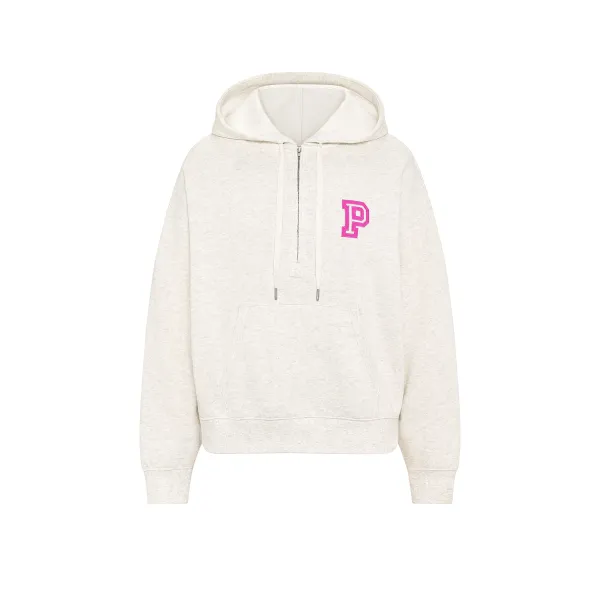 Спортивний костюм PINK Campus Fleece™ Half-Zip Hoodie+Wide-Leg Split-Hem Sweatpants Snow Heather