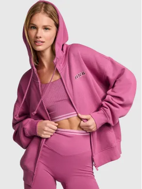 Спортивний костюм Victoria's Secret Малиновий Ivy Fleece Campus Full-Zip Hoodie/Sweatpants Red Violet