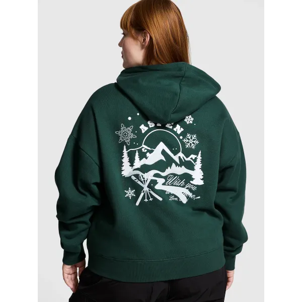 Спортивний костюм PINK Ivy Fleece Campus Full-Zip Hoodie + Ivy Fleece Campus Sweatpants Deep Forest Aspen