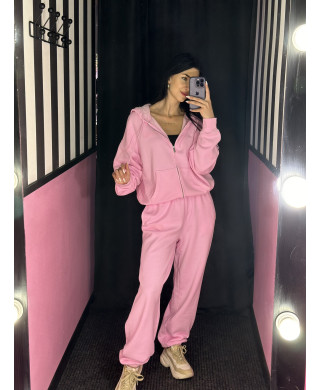 Спортивний костюм Victoria's Secret Ivy Fleece Campus Full-Zip Hoodie Pink Lollipop + Ivy Fleece Campus Sweatpants
