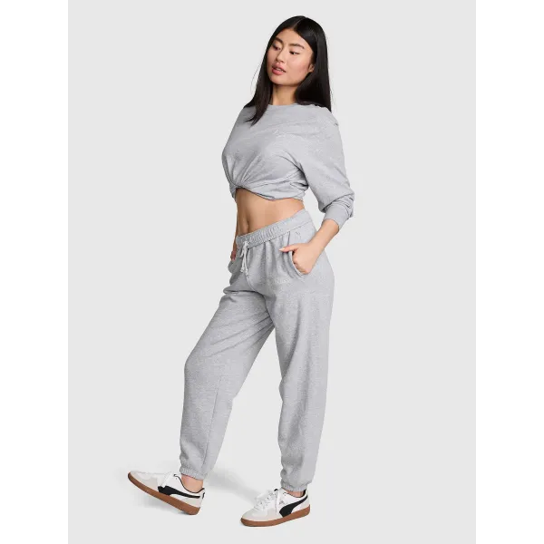 Спортивний костюм Victoria's Secret Ivy Fleece Campus Half-Zip Hoodie + Ivy Fleece Campus Sweatpants Medium Heather Grey