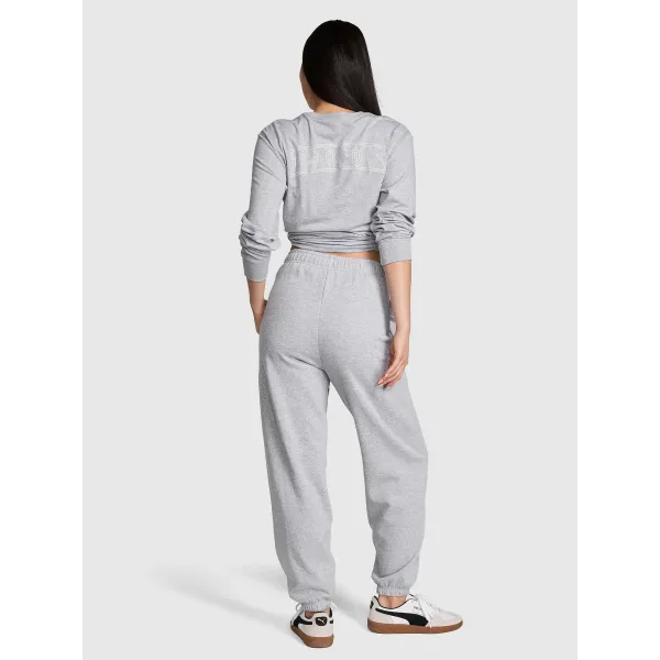 Спортивний костюм Victoria's Secret Ivy Fleece Campus Half-Zip Hoodie + Ivy Fleece Campus Sweatpants Medium Heather Grey