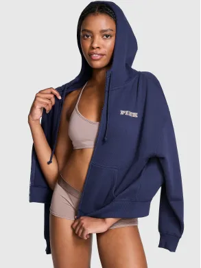 Спортивний костюм Victoria's Secret Синій  Ivy Fleece Campus Full-Zip Hoodie/ Midnight Navy Noir