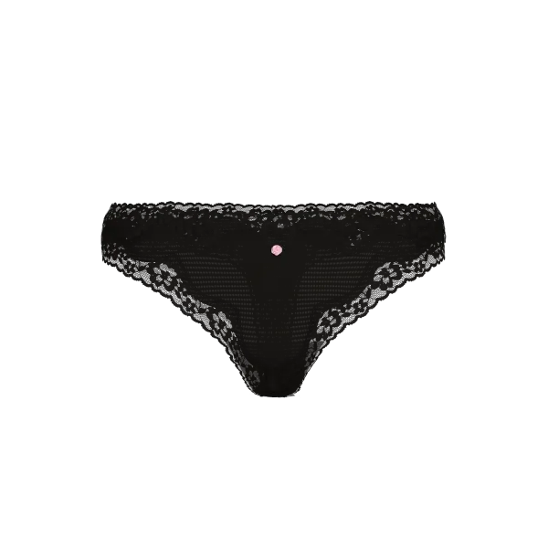 Комплект Dream Angels Wicked Sheer Unlined Balconette Bra + Thong Panty Black