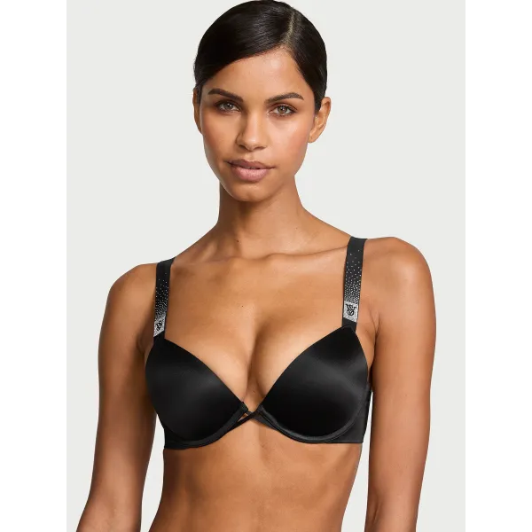 Комплект Very Sexy Logo Shine Strap Push-Up Bra +Thong Black