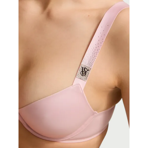 Комплект Very Sexy Scattered Shine Strap Lightly Lined Low-Cut Demi Bra +Thong Cheeky Angel Pink