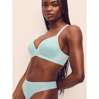 Комплект Victoria's Secret Bare Infinity Flex Perfect Shape Wireless Push-Up Bra + Thong Panty Canal Blue