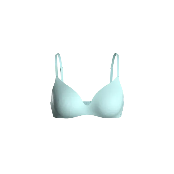 Комплект Victoria's Secret Bare Infinity Flex Perfect Shape Wireless Push-Up Bra + Thong Panty Canal Blue