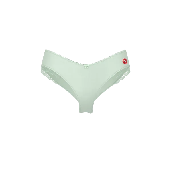 Комплект Victoria's Secret Tease Lightly Lined Sheer Shimmer Plunge Bra +Cheeky Thong Mint