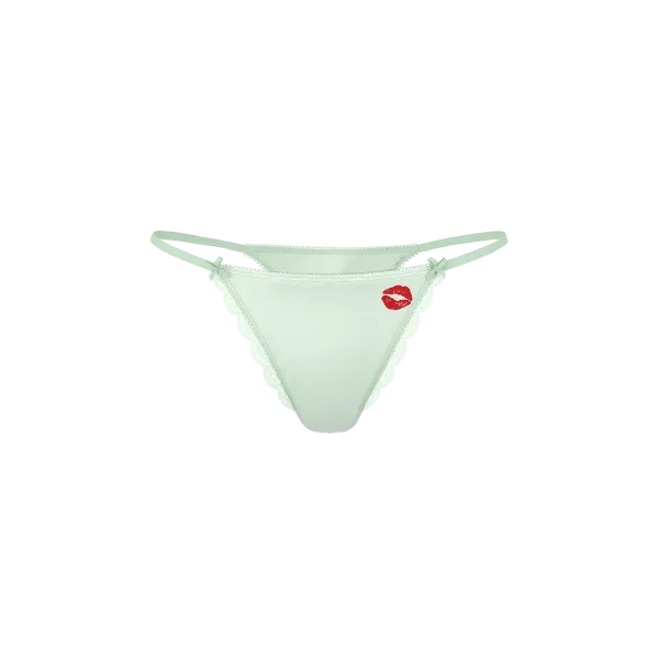 Комплект Victoria's Secret Tease Lightly Lined Sheer Shimmer Plunge Bra +Cheeky Thong Mint