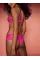 Комплект Victoria's Secret Tease Lightly Lined Sheer Stripe Plunge Bra + Cheeky Panty Enchanted Pink