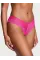 Комплект Victoria's Secret Tease Lightly Lined Sheer Stripe Plunge Bra + Cheeky Panty Enchanted Pink