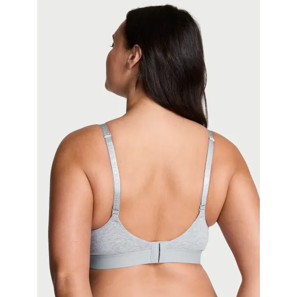 Комплект Victoria's Secret The T-shirt Perfect Shape Shine Patch Push-Up Bra+Thong Grey