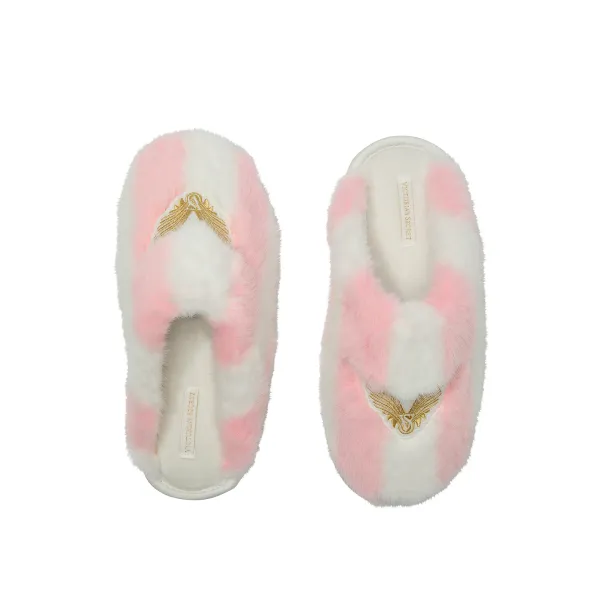 Домашні капці Victoria's Secret Luxe Plush Closed-Toe Slippers Heritage Stripe