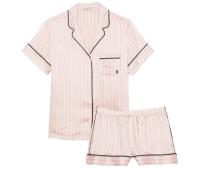 Піжама Satin Short Set Pink Iconic Strape