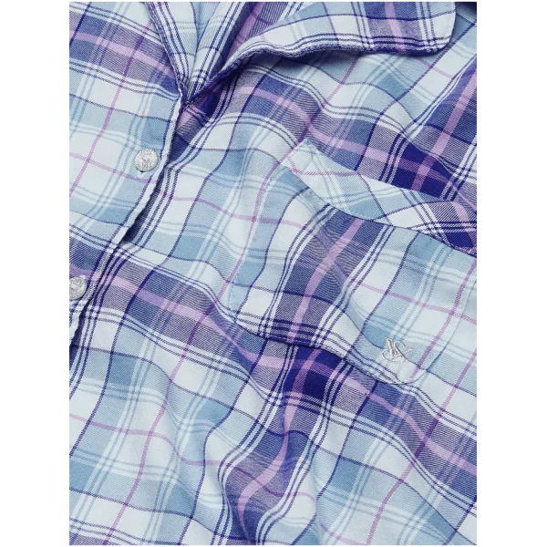 Піжама (Сорочка + Штани ) жіноча Victoria's Secret Flannel Long PJ Plaide Blue 